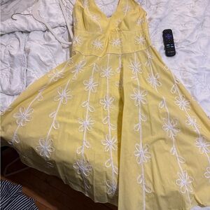 Lilly Pulitzer Sunny Yellow Cotton Halter Dress